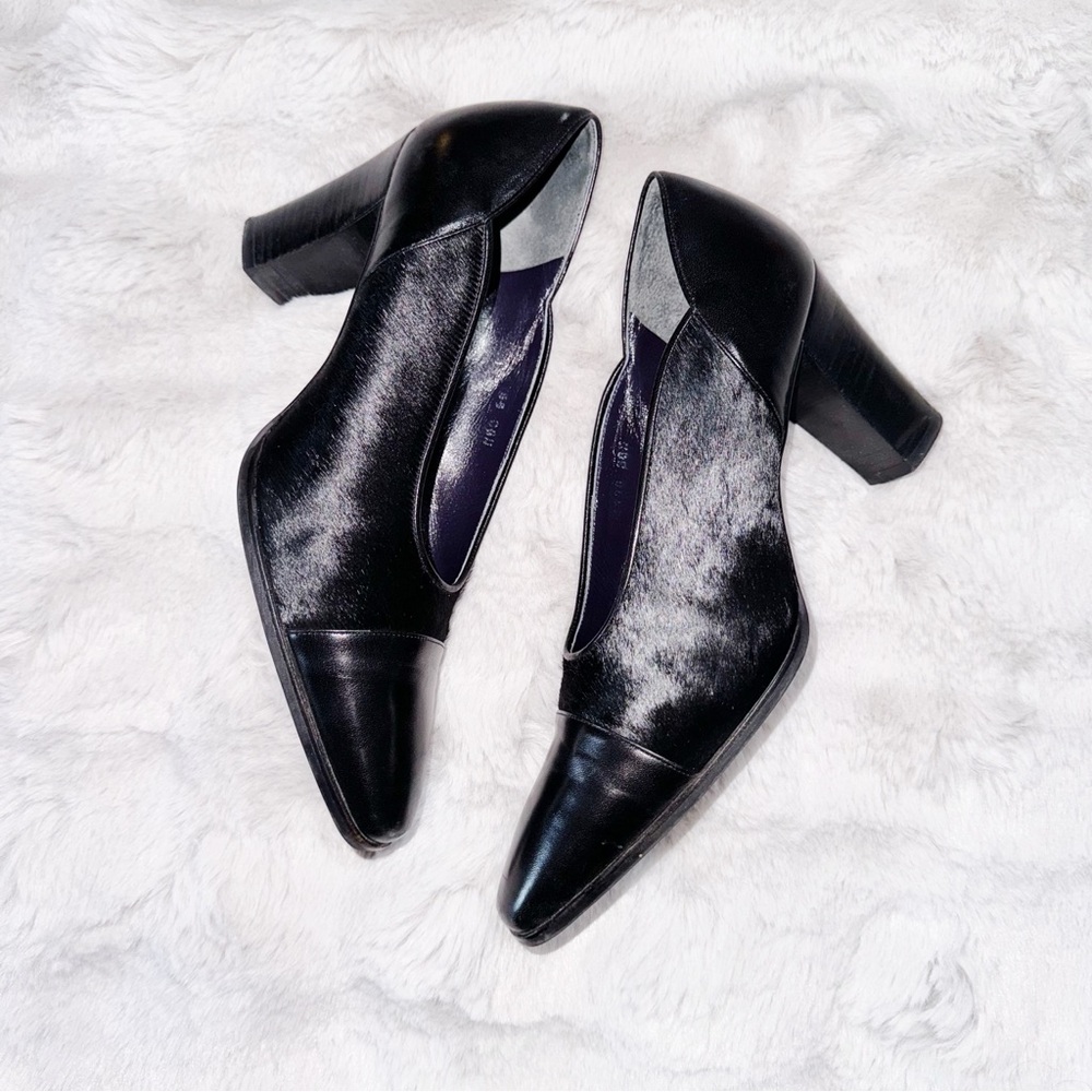Givenchy 70s Vintage Animal Fur Heels 35.5 (5.5USA)